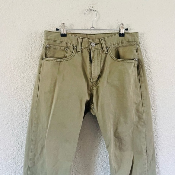 Levi’s 505 Khaki Green Pants 31x32 - Picture 2 of 13